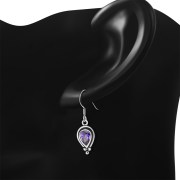 Amethyst Ethnic Style Earrings, e177